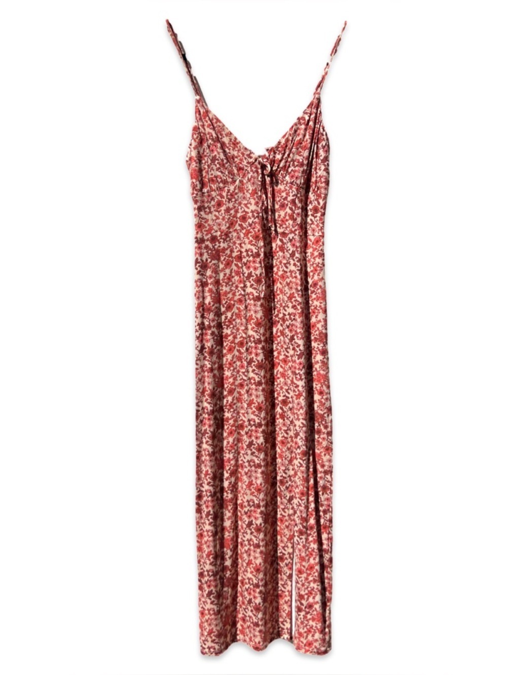 Forever 21 Red Dainty Floral Print 
knee Length Midi Dress | Size Small |